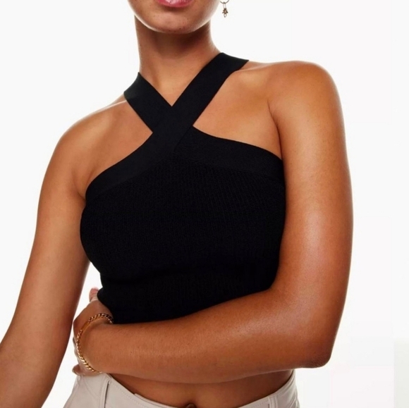 Artizia Babaton Sculp tknit Criss Cross Cropped Tank - Picture 1 of 10